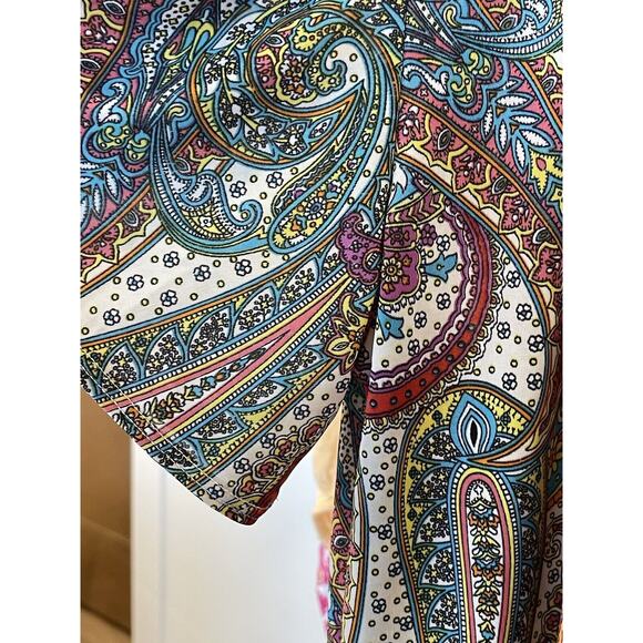 STAR VIXEN Multicolor Paisley Women’s 2X Cold Shoulder Blouse - Picture 3 of 16